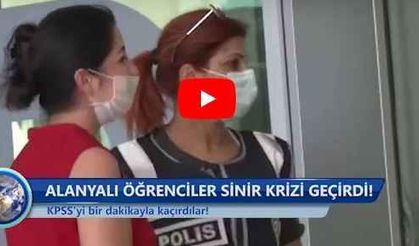 Alanyalı öğrenciler sinir krizi geçirdi: Bir dakika ile emekleri boşa gitti